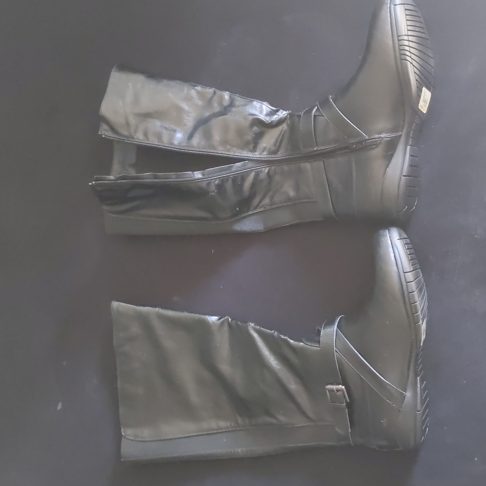 Tall Black Leather Lane Bryant Boots